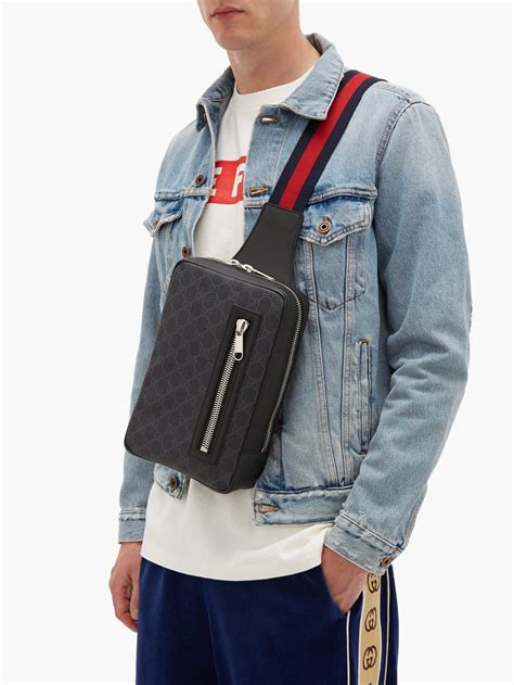 mens gucci chest bag|Gucci crossbody bag for men.